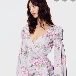 For Love and Lemons Jardin Floral Mini Dress